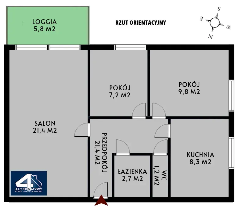 57 m2 do własnej aranżacji 1