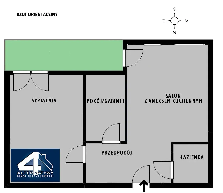 Klimatyczne 3-pokoje z aneksem 45 m2 do wejścia 8