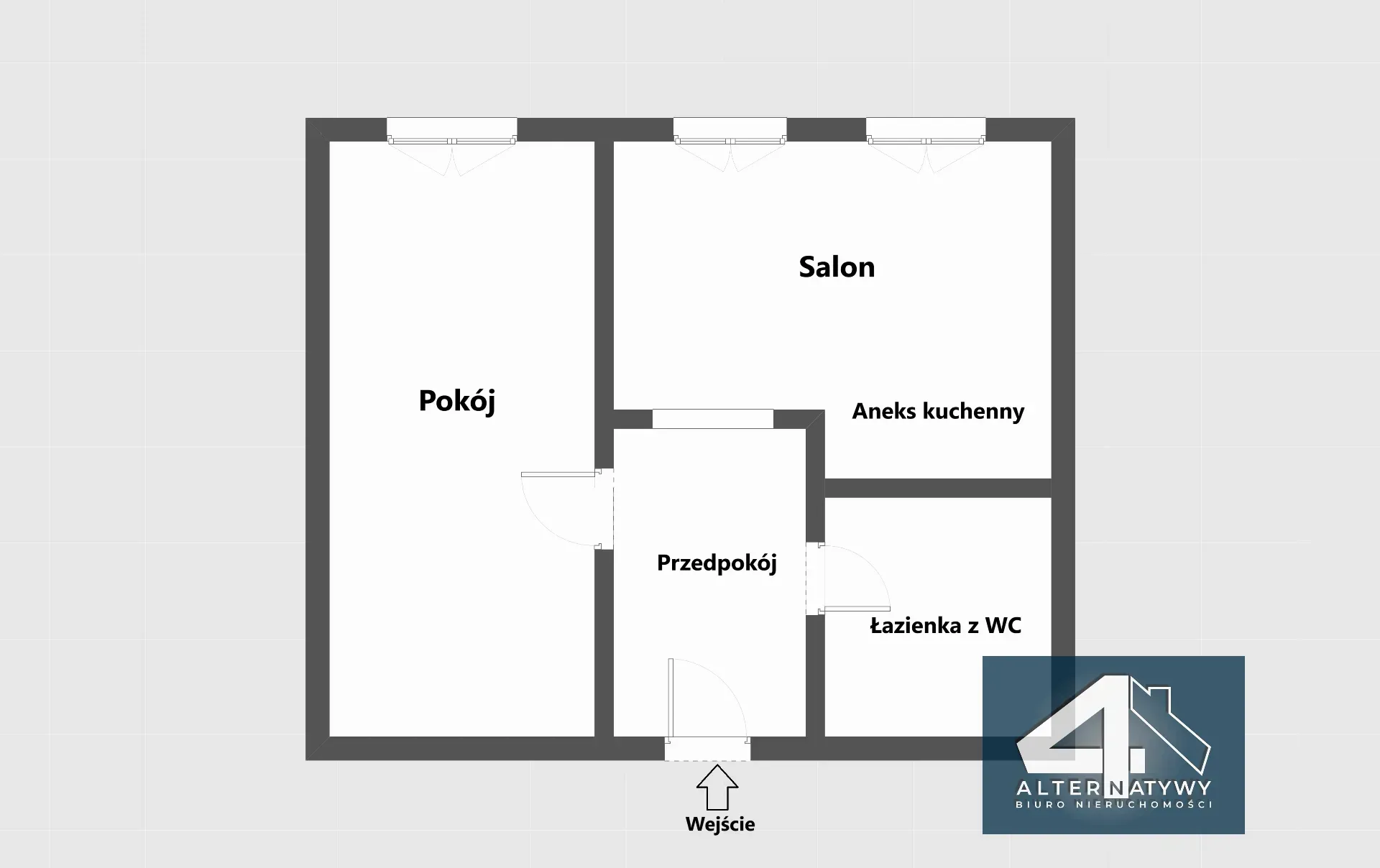 salon z aneksem, ogrodzony teren 12