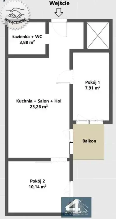 Bardzo blisko parku, balkon z dwoma wejściami 10