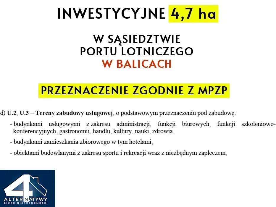 Ostatnie w okolicy Balic inwestycyjne 4,7 ha 3