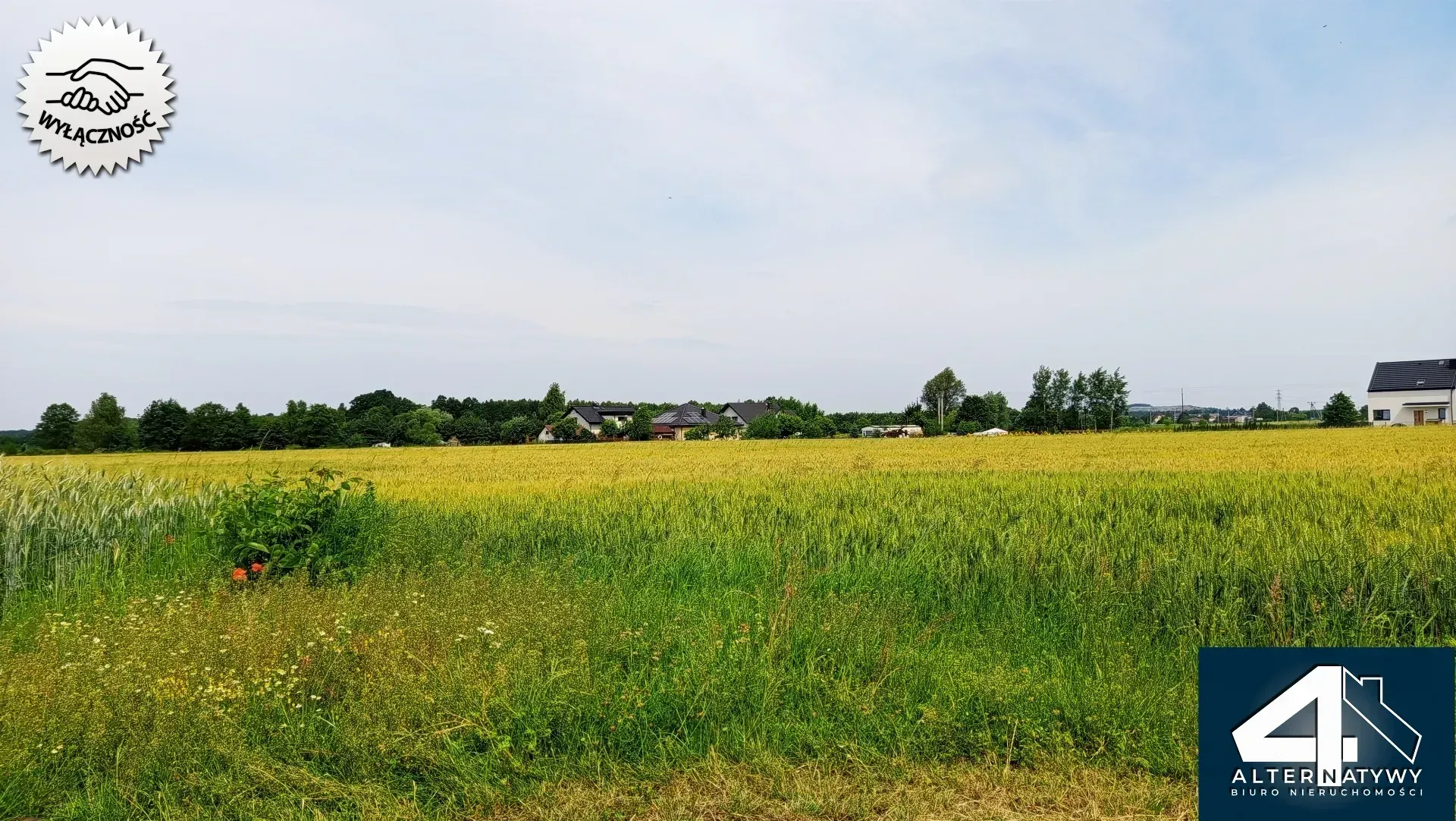 Działka budowlana w Bieruniu (Ściernie) z DROGĄ 9