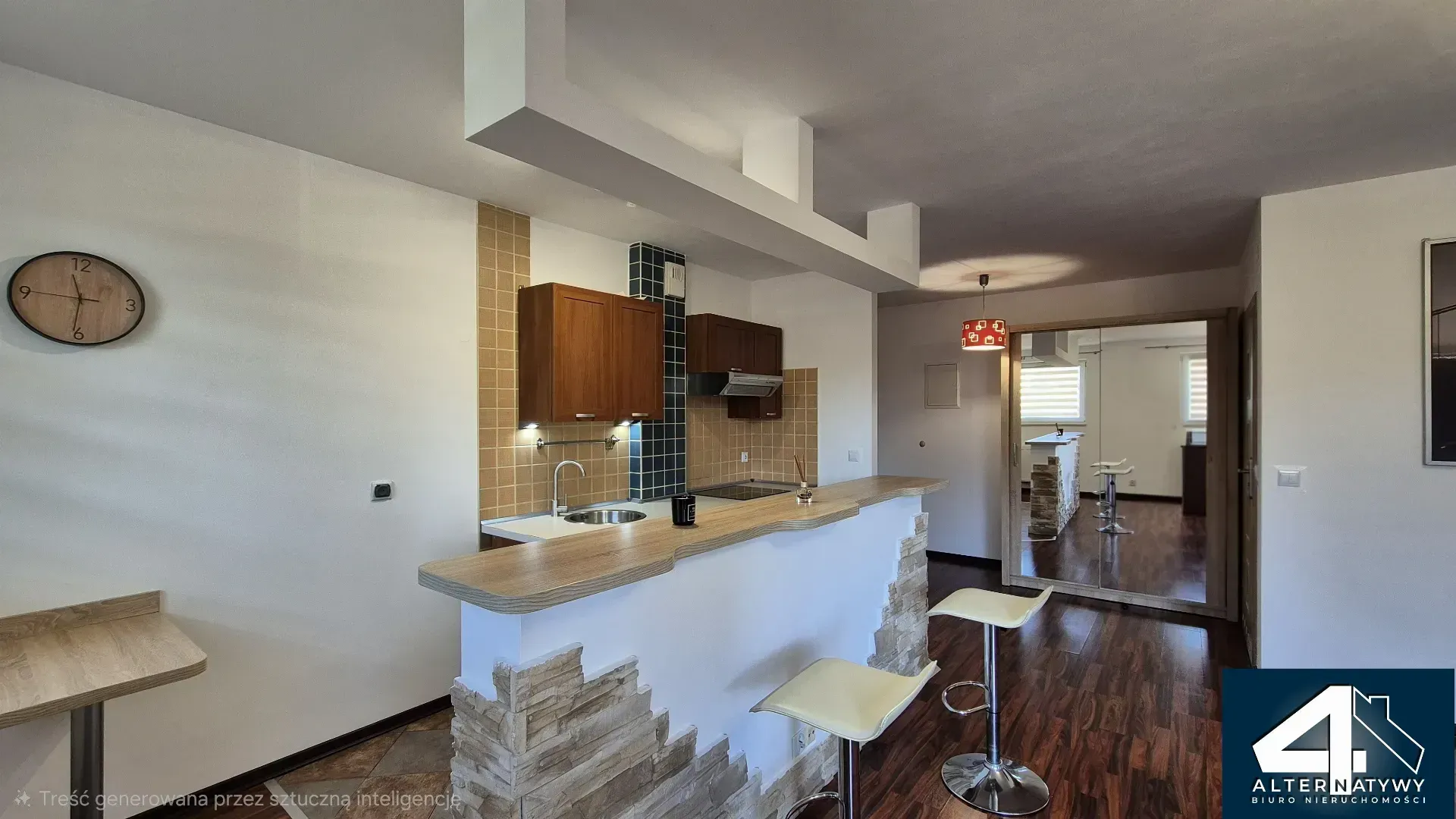 Ciekawe 1 pokojowe mieszkanie 4