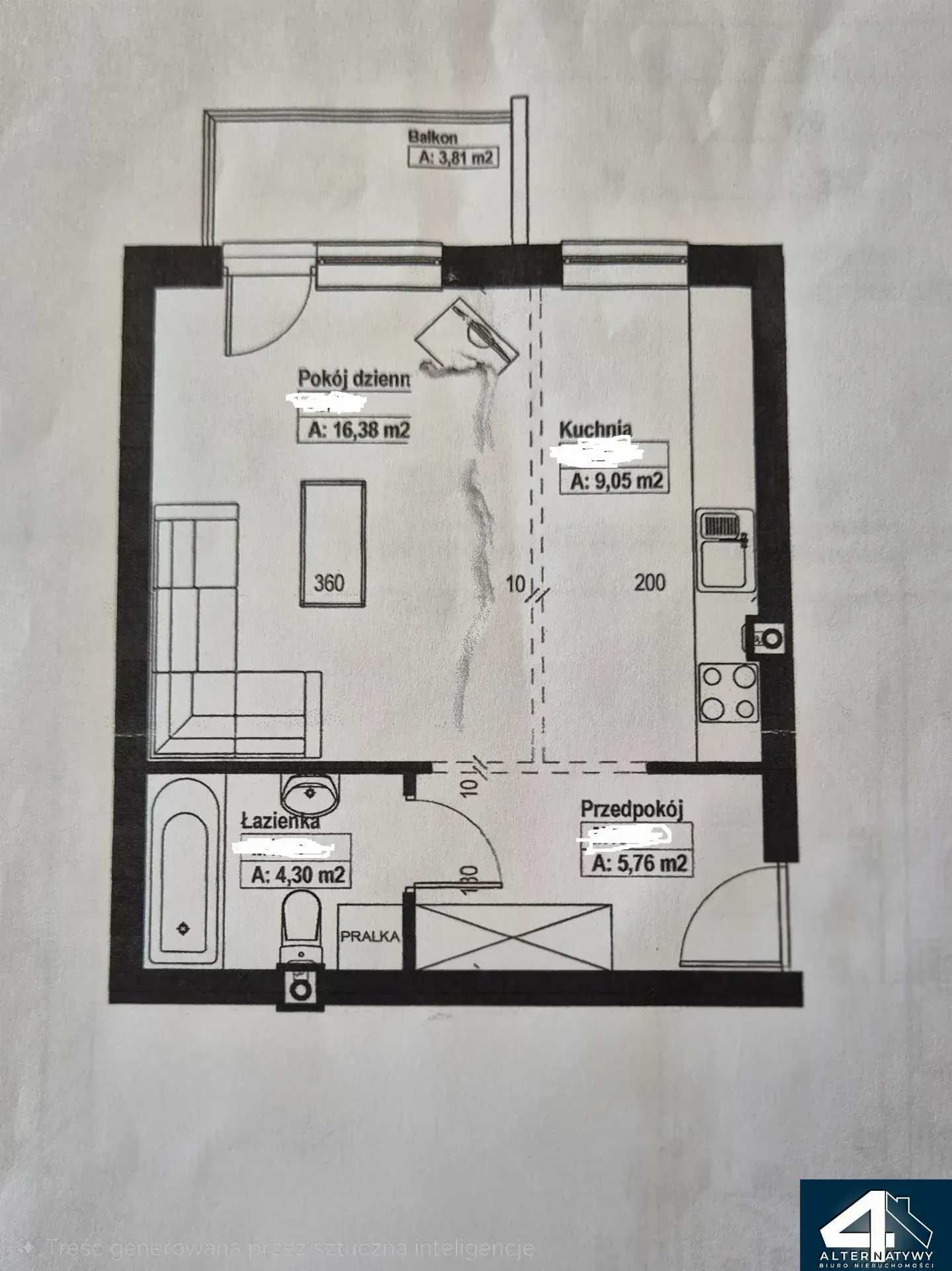 Ciekawe 1 pokojowe mieszkanie 7