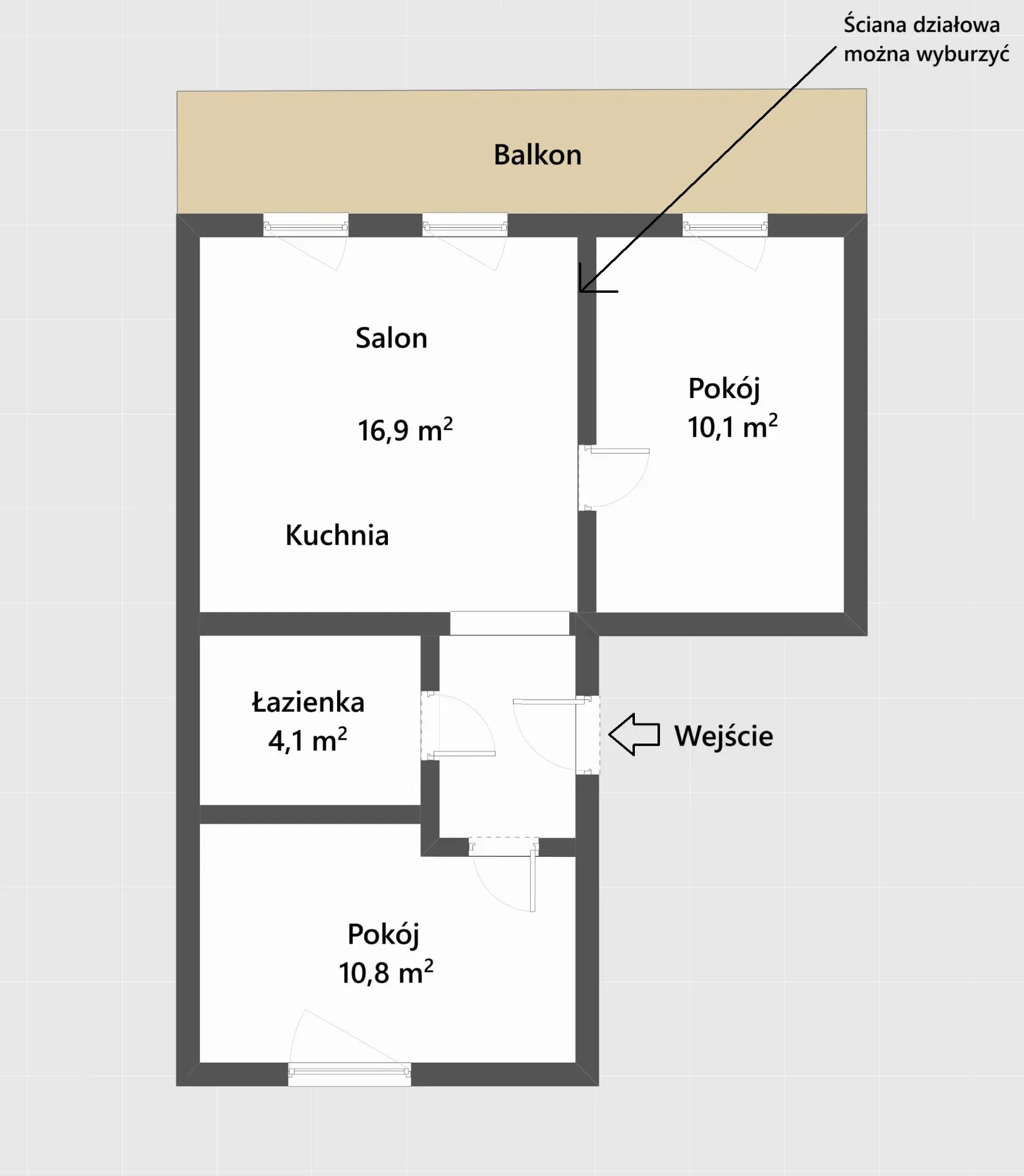Urządzone i wyposażone mieszkanie z balkonem 20