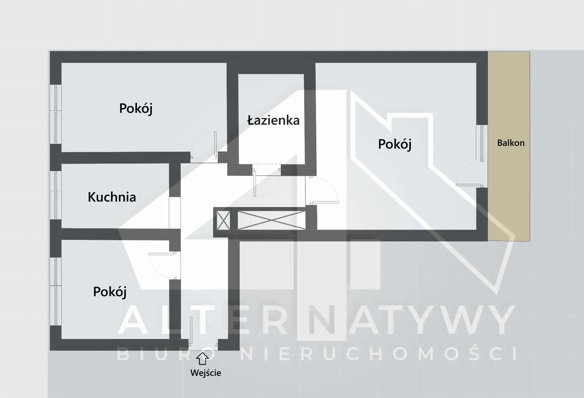 Mieszkanie 3 pokojowe z loggią 14