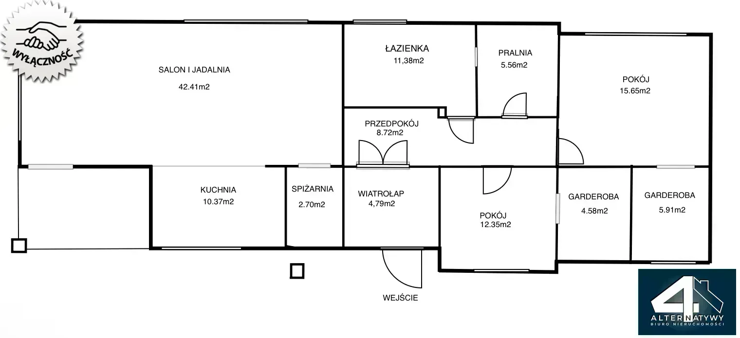 2 sypialnie z własnymi garderobami, wolnostojący 7