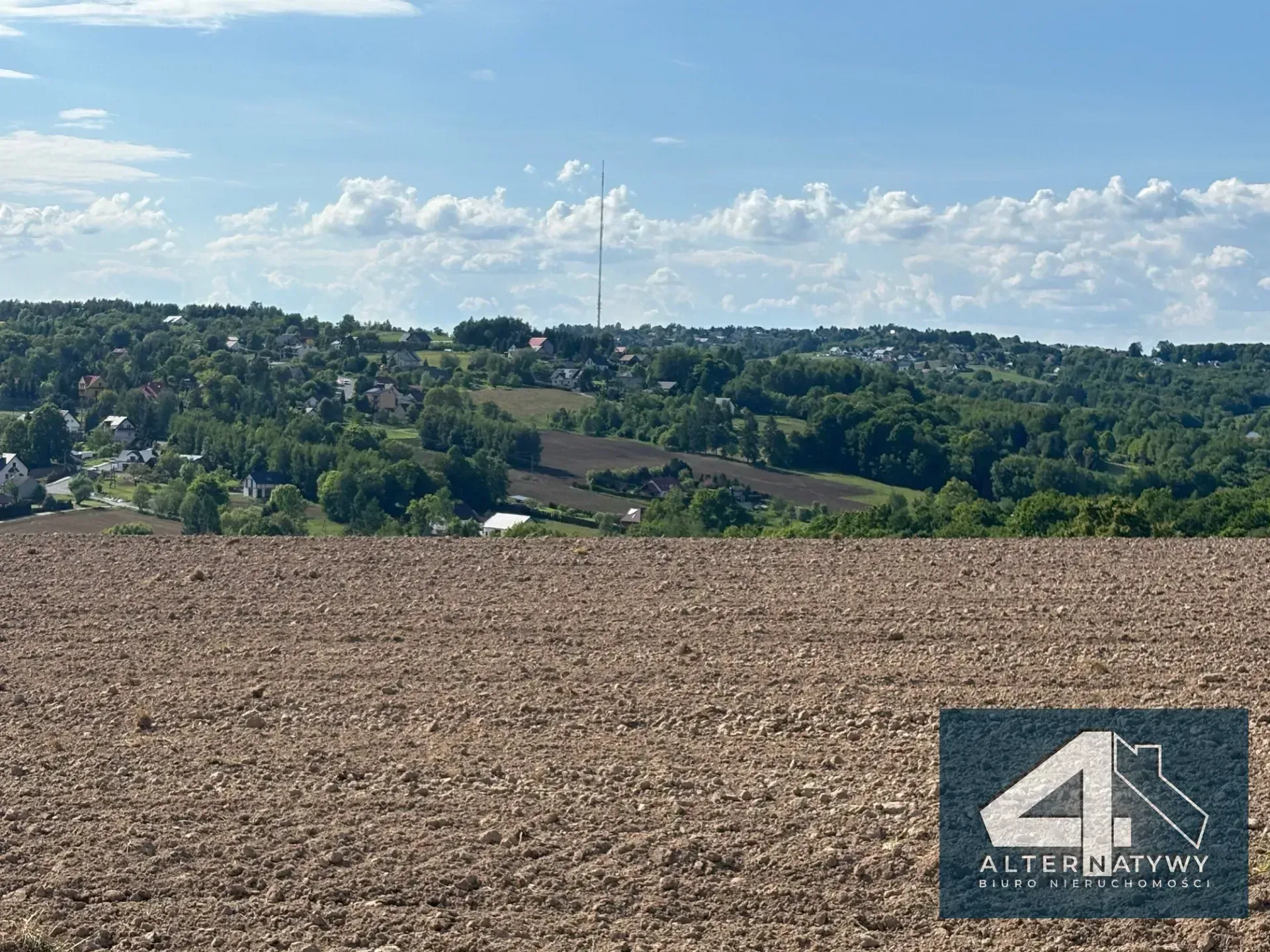 Płaska widokowa działka gmina Wieliczka 2