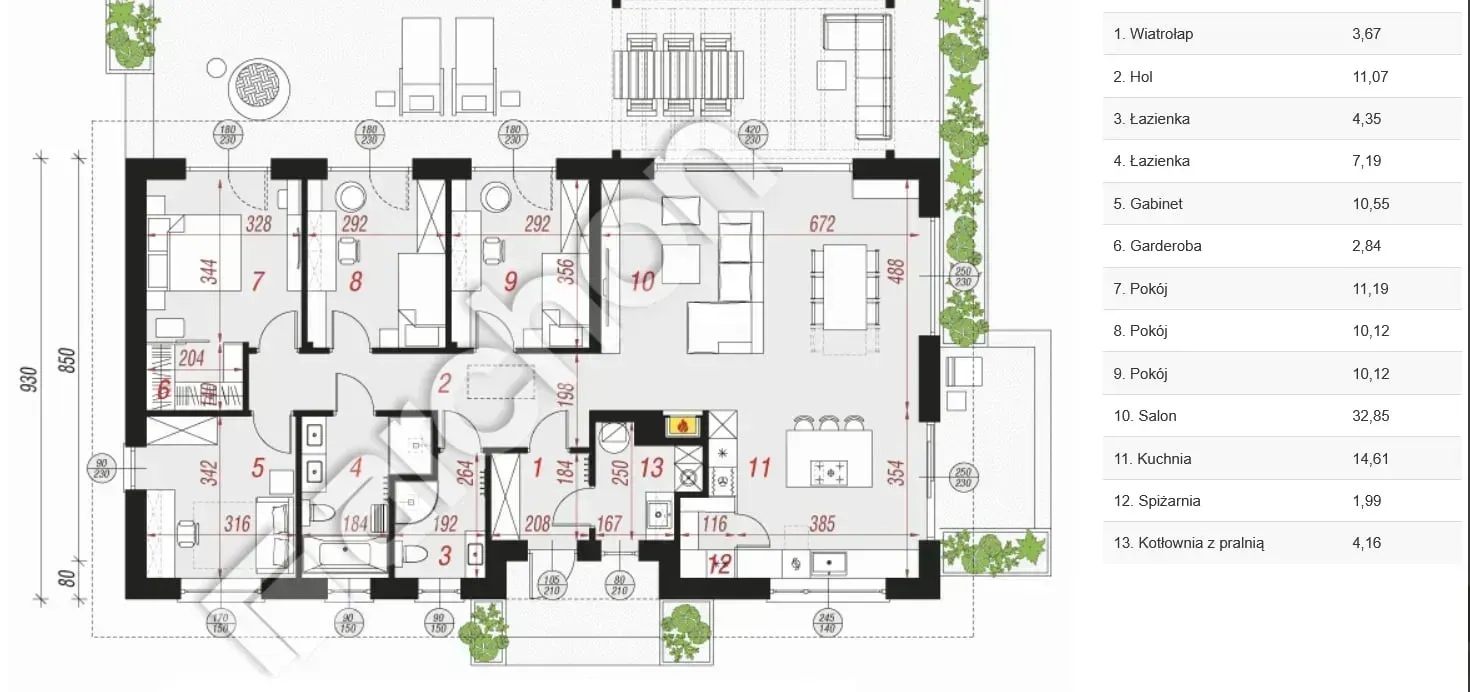 4 sypialnie, garderoba - blisko las i łąka 3