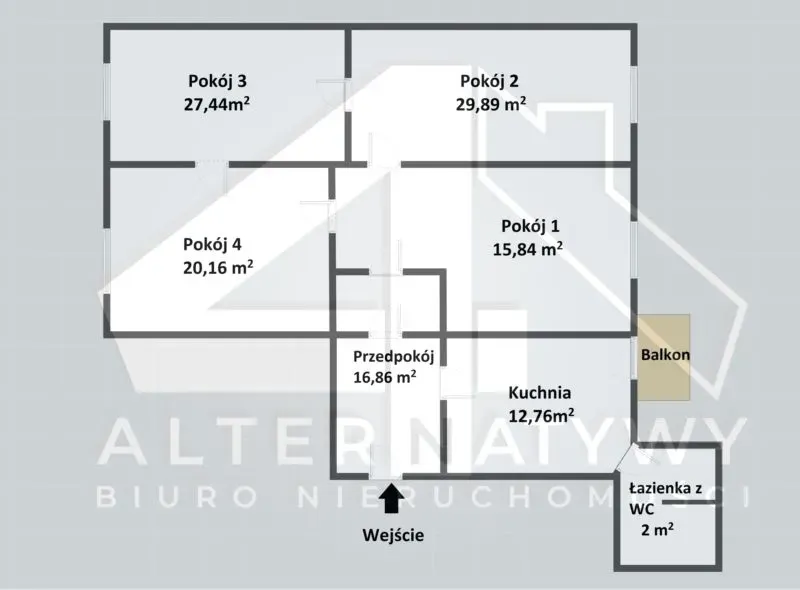 4 pokoje, kuchnia+balkon, 124m, Piłsudskiego 16