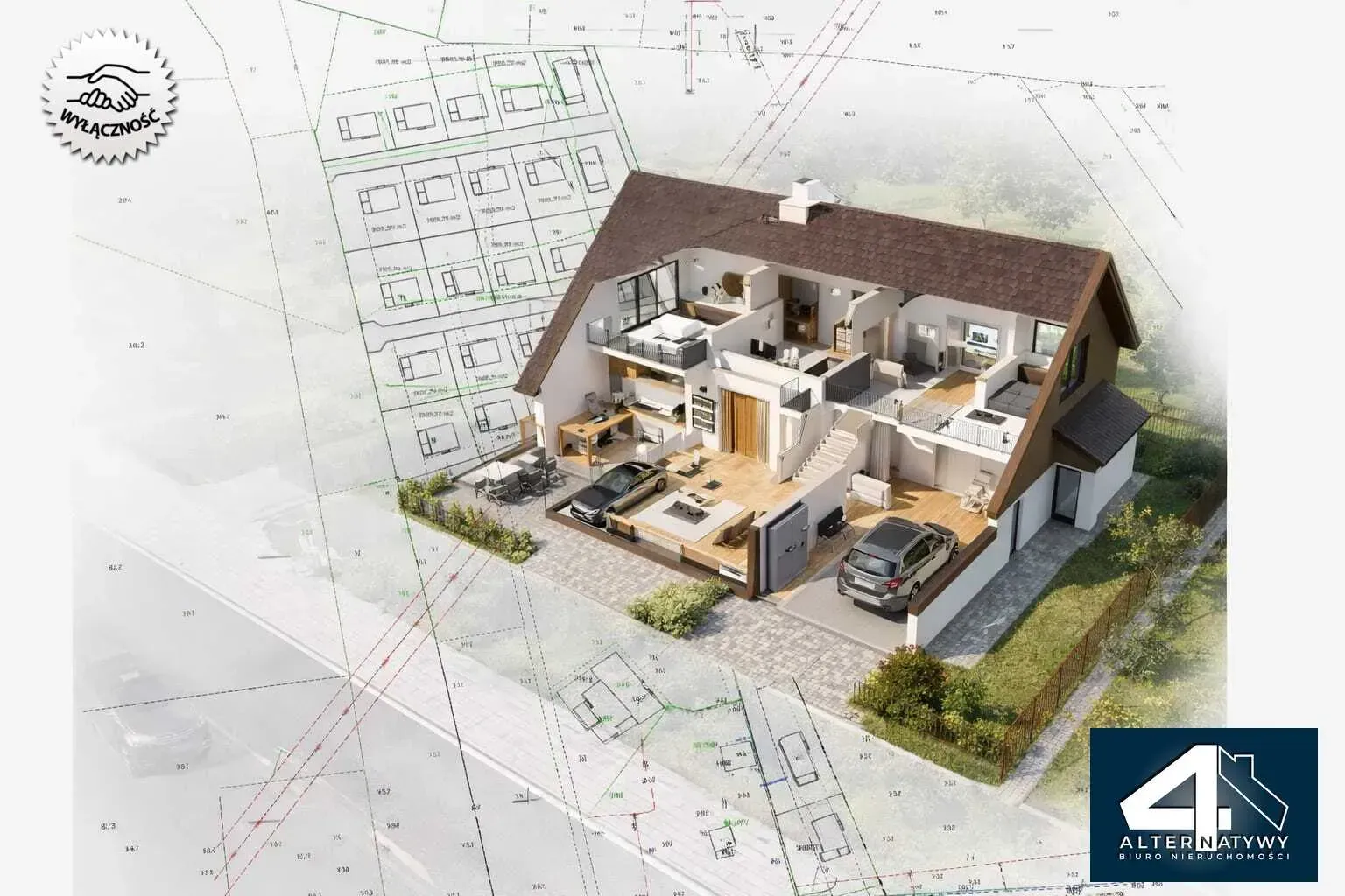 Dom w otoczeniu zieleni 2
